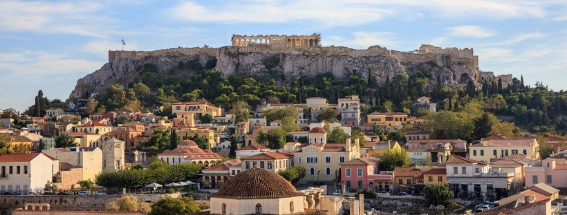 Paysage d'Athènes avec l'Acropole en arrière-plan