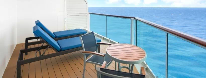 Le balcon d'une chambre du navire Brilliance of the Seas