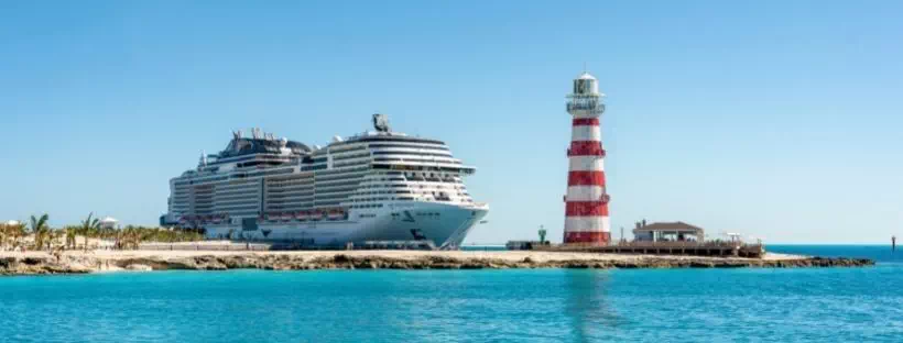 La bateau MSC Meraglivia à l'île privée Ocean Cay MSC Marine