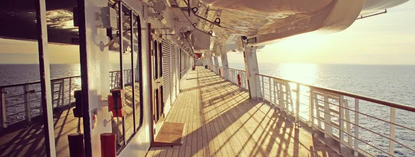 Vue sur le pont d'un bateau